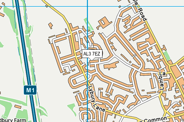 AL3 7EZ map - OS VectorMap District (Ordnance Survey)