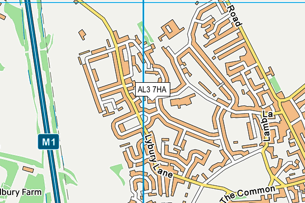 AL3 7HA map - OS VectorMap District (Ordnance Survey)