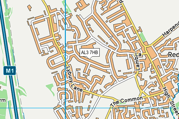AL3 7HB map - OS VectorMap District (Ordnance Survey)