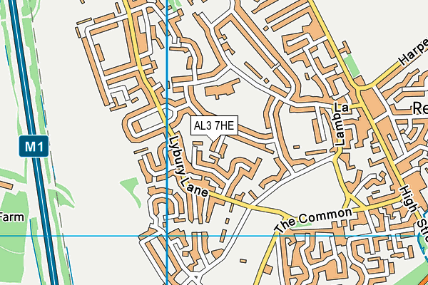 AL3 7HE map - OS VectorMap District (Ordnance Survey)
