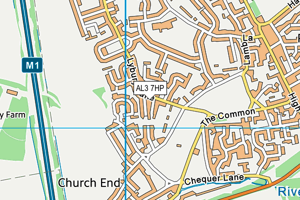 AL3 7HP map - OS VectorMap District (Ordnance Survey)