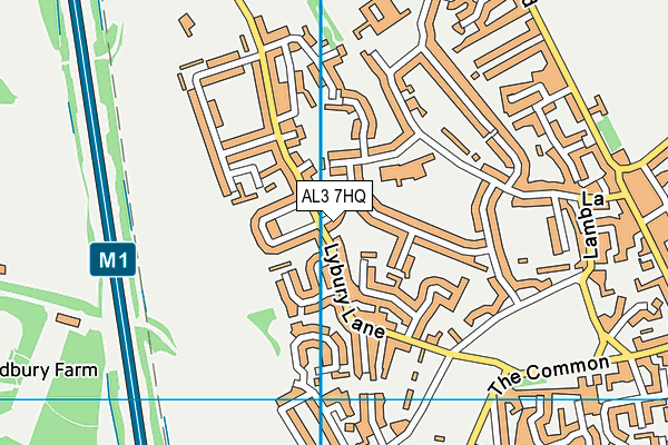AL3 7HQ map - OS VectorMap District (Ordnance Survey)