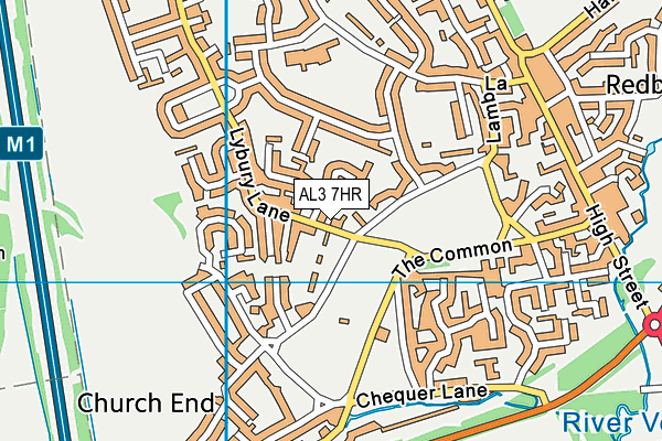 AL3 7HR map - OS VectorMap District (Ordnance Survey)