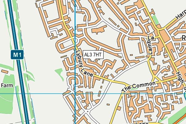 AL3 7HT map - OS VectorMap District (Ordnance Survey)