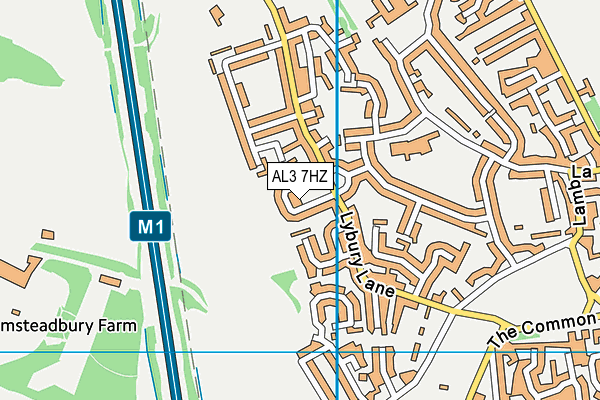 AL3 7HZ map - OS VectorMap District (Ordnance Survey)