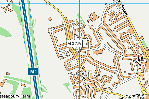 AL3 7JA map - OS VectorMap District (Ordnance Survey)