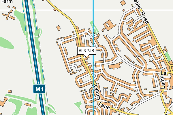 AL3 7JB map - OS VectorMap District (Ordnance Survey)