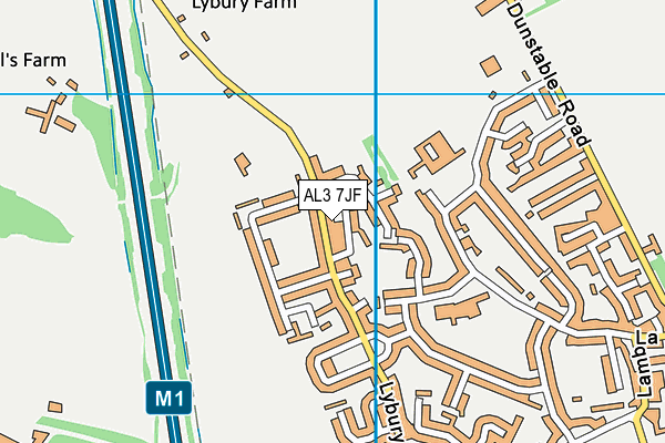 AL3 7JF map - OS VectorMap District (Ordnance Survey)