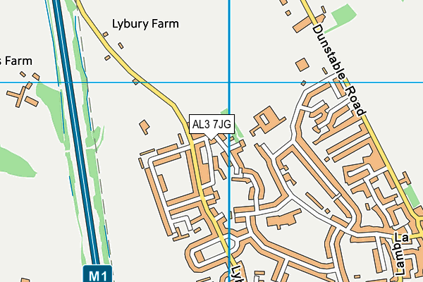 AL3 7JG map - OS VectorMap District (Ordnance Survey)
