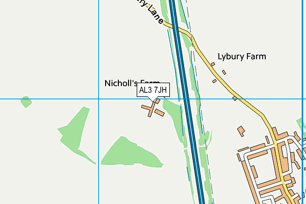 AL3 7JH map - OS VectorMap District (Ordnance Survey)