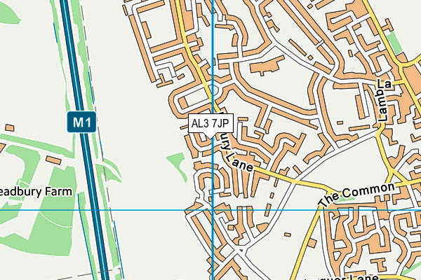 AL3 7JP map - OS VectorMap District (Ordnance Survey)
