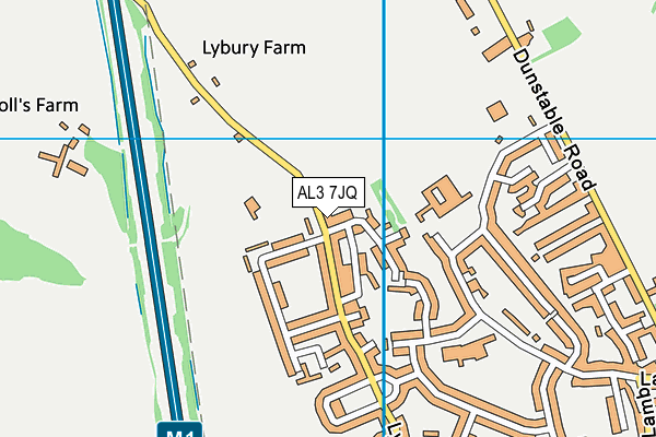 AL3 7JQ map - OS VectorMap District (Ordnance Survey)