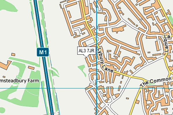 AL3 7JR map - OS VectorMap District (Ordnance Survey)
