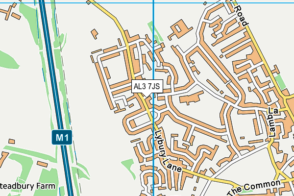AL3 7JS map - OS VectorMap District (Ordnance Survey)
