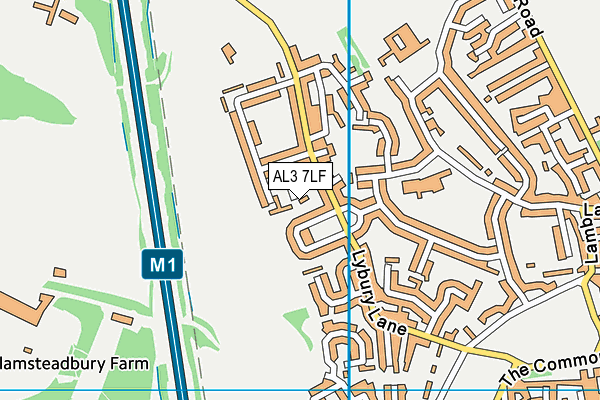 AL3 7LF map - OS VectorMap District (Ordnance Survey)