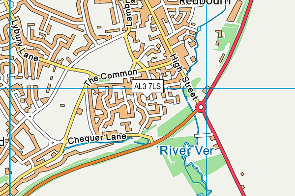 AL3 7LS map - OS VectorMap District (Ordnance Survey)