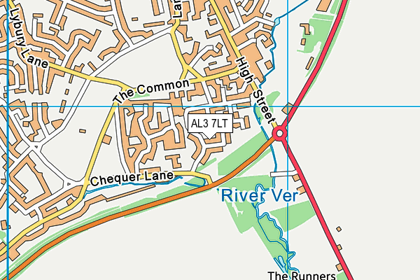 AL3 7LT map - OS VectorMap District (Ordnance Survey)