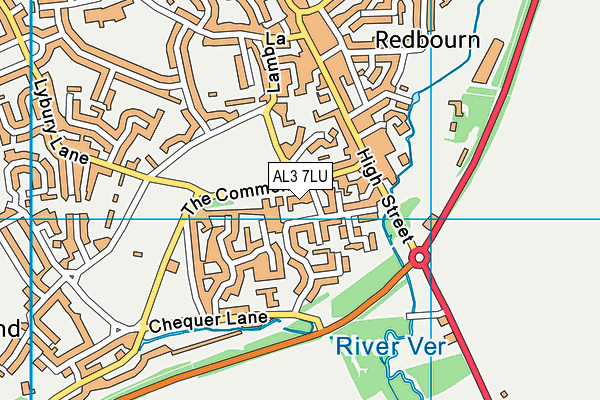 AL3 7LU map - OS VectorMap District (Ordnance Survey)