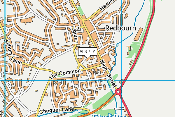 AL3 7LY map - OS VectorMap District (Ordnance Survey)