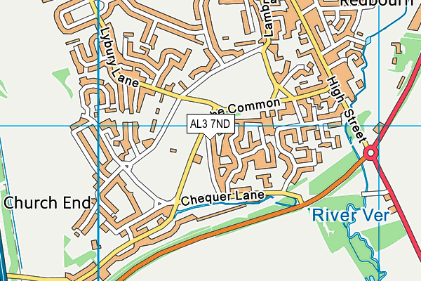 AL3 7ND map - OS VectorMap District (Ordnance Survey)