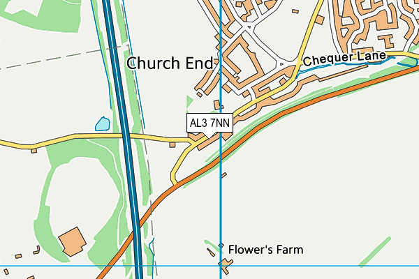 AL3 7NN map - OS VectorMap District (Ordnance Survey)