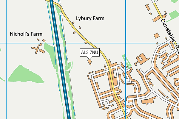 AL3 7NU map - OS VectorMap District (Ordnance Survey)