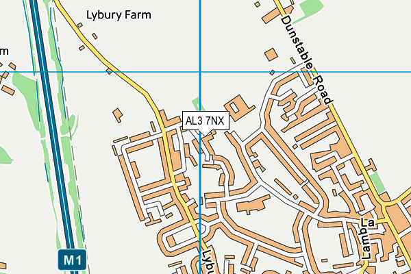 AL3 7NX map - OS VectorMap District (Ordnance Survey)