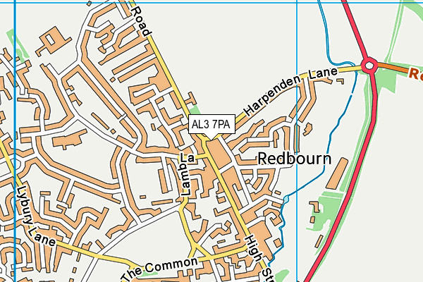 AL3 7PA map - OS VectorMap District (Ordnance Survey)