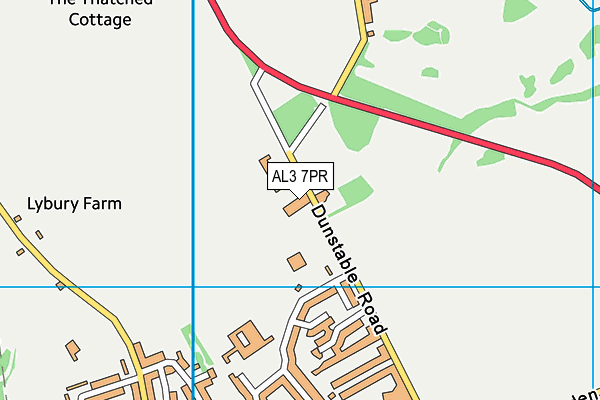 AL3 7PR map - OS VectorMap District (Ordnance Survey)
