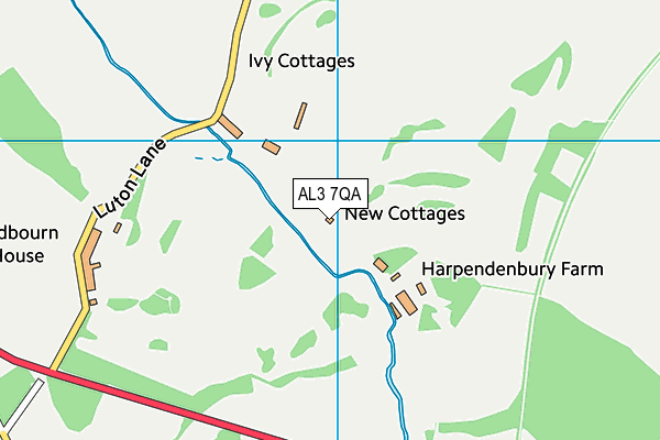 Redbourn Golf Club map (AL3 7QA) - OS VectorMap District (Ordnance Survey)