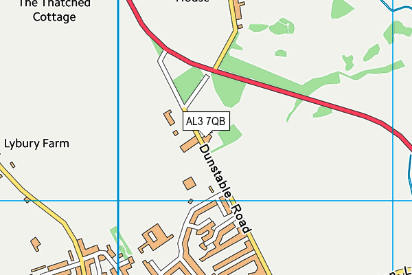 AL3 7QB map - OS VectorMap District (Ordnance Survey)