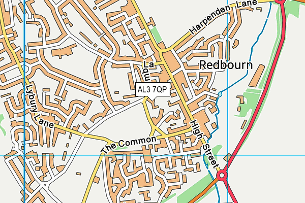 AL3 7QP map - OS VectorMap District (Ordnance Survey)