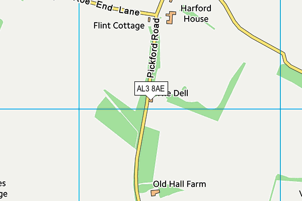 AL3 8AE map - OS VectorMap District (Ordnance Survey)