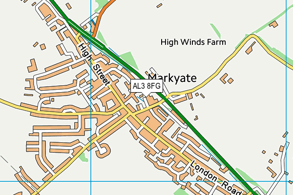 AL3 8FG map - OS VectorMap District (Ordnance Survey)
