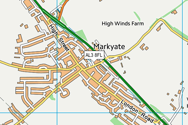 AL3 8FL map - OS VectorMap District (Ordnance Survey)