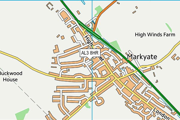 AL3 8HR map - OS VectorMap District (Ordnance Survey)