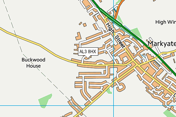 AL3 8HX map - OS VectorMap District (Ordnance Survey)