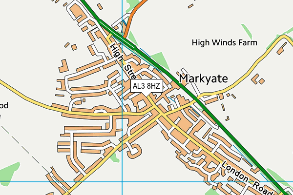AL3 8HZ map - OS VectorMap District (Ordnance Survey)