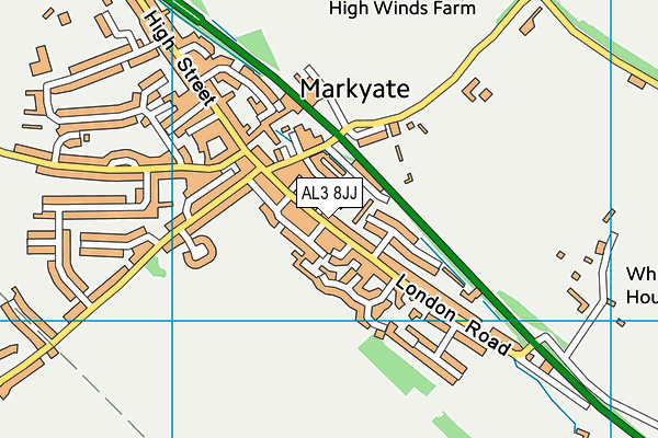 AL3 8JJ map - OS VectorMap District (Ordnance Survey)