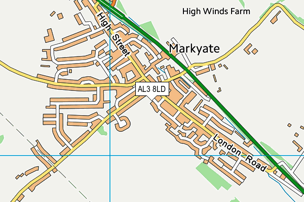 AL3 8LD map - OS VectorMap District (Ordnance Survey)