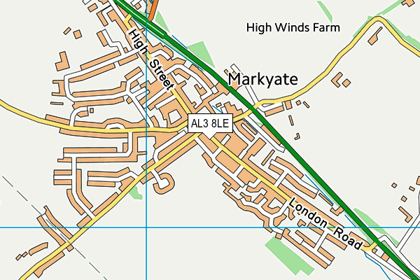 AL3 8LE map - OS VectorMap District (Ordnance Survey)