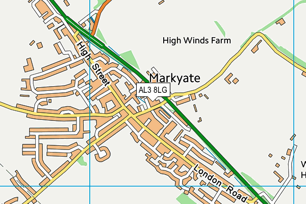 AL3 8LG map - OS VectorMap District (Ordnance Survey)
