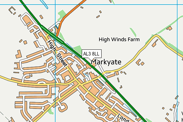 AL3 8LL map - OS VectorMap District (Ordnance Survey)