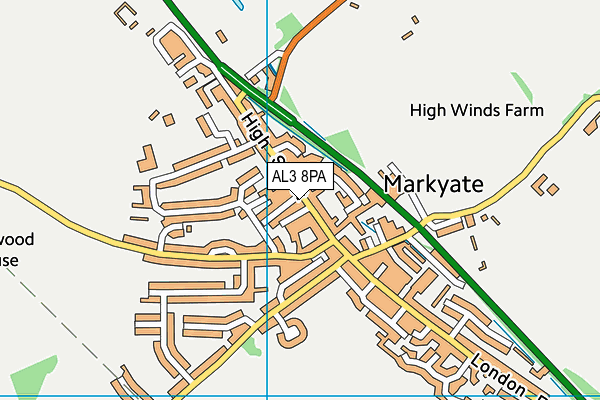 AL3 8PA map - OS VectorMap District (Ordnance Survey)