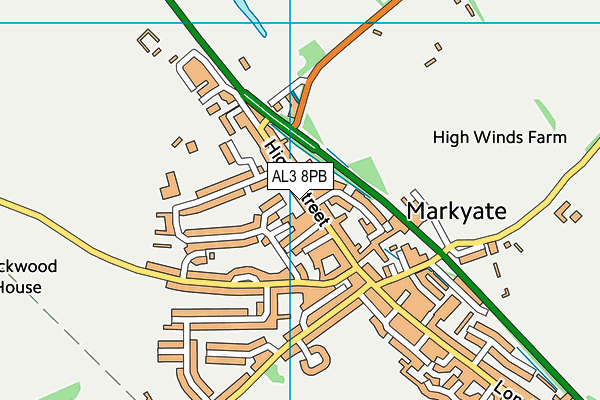 AL3 8PB map - OS VectorMap District (Ordnance Survey)