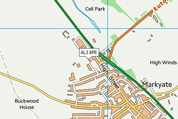 AL3 8PE map - OS VectorMap District (Ordnance Survey)