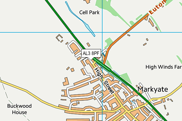 AL3 8PF map - OS VectorMap District (Ordnance Survey)