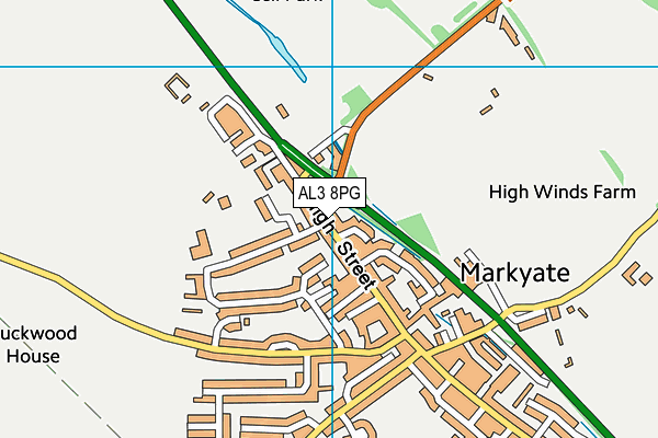 AL3 8PG map - OS VectorMap District (Ordnance Survey)