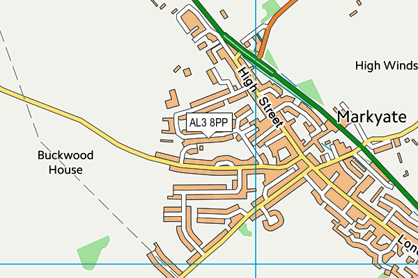 AL3 8PP map - OS VectorMap District (Ordnance Survey)