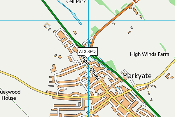 AL3 8PQ map - OS VectorMap District (Ordnance Survey)